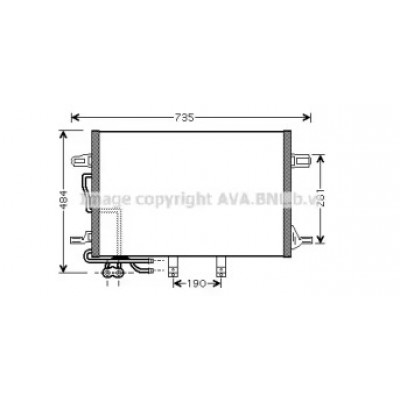 Конденсатор, кондиционер MS5307 AVA QUALITY COOLING - купить в магазине запчастей по Украине