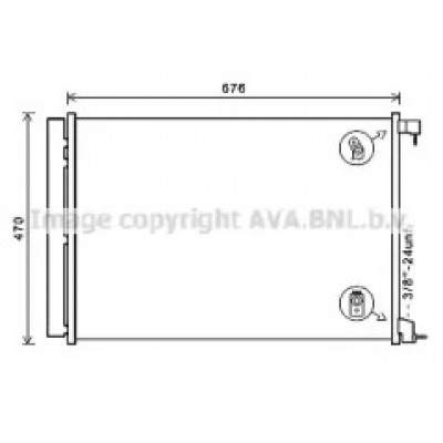 Конденсатор, кондиционер MS5678D AVA QUALITY COOLING - купить в магазине запчастей по Украине