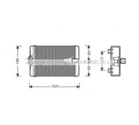 Теплообменник, отопление салона AVA QUALITY COOLING MS6186 MS6186 AVA QUALITY COOLING - купить в магазине запчастей по Украине