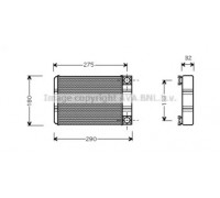 Теплообменник, отопление салона AVA QUALITY COOLING MS6312 MS6312 AVA QUALITY COOLING - купить в магазине запчастей по Украине