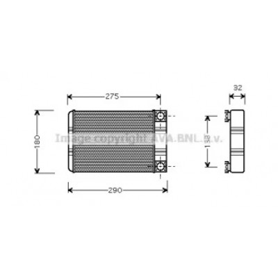 Теплообменник, отопление салона MS6312 AVA QUALITY COOLING - купить в магазине запчастей по Украине