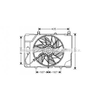 Вентилятор, охлаждение двигателя MS7501 AVA QUALITY COOLING - купити в магазині запчастин по Україні