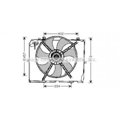 Вентилятор, охлаждение двигателя MS7503 AVA QUALITY COOLING - купить в магазине запчастей по Украине