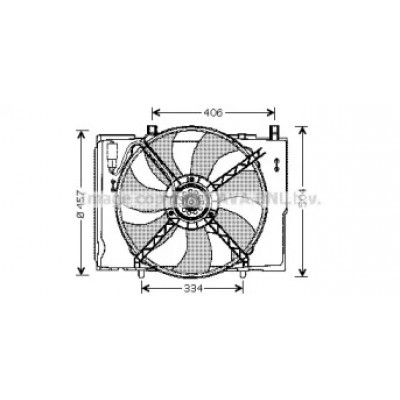 Вентилятор, охлаждение двигателя MS7504 AVA QUALITY COOLING - купити в магазині запчастин по Україні