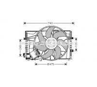 Вентилятор, охлаждение двигателя AVA QUALITY COOLING MS7507 MS7507 AVA QUALITY COOLING - купить в магазине запчастей по Украине
