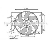 Вентилятор, охлаждение двигателя AVA QUALITY COOLING MS7522 MS7522 AVA QUALITY COOLING - купить в магазине запчастей по Украине