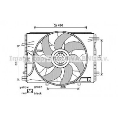 Вентилятор, охлаждение двигателя MS7522 AVA QUALITY COOLING - купить в магазине запчастей по Украине