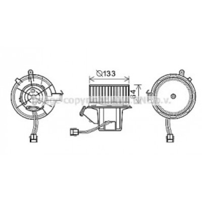 Электродвигатель, вентиляция салона MS8630 AVA QUALITY COOLING - купить в магазине запчастей по Украине