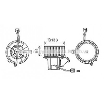 Электродвигатель, вентиляция салона MS8640 AVA QUALITY COOLING - купить в магазине запчастей по Украине