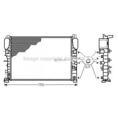 Радиатор, охлаждение двигателя MSA2341 AVA QUALITY COOLING - купить в магазине запчастей по Украине
