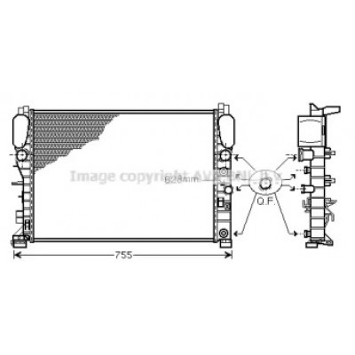 Радиатор, охлаждение двигателя MSA2342 AVA QUALITY COOLING - купить в магазине запчастей по Украине