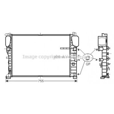 Радиатор, охлаждение двигателя MSA2459 AVA QUALITY COOLING - купить в магазине запчастей по Украине