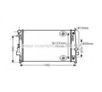 Радиатор, охлаждение двигателя AVA QUALITY COOLING MSA2460 MSA2460 AVA QUALITY COOLING - купить в магазине запчастей по Украине