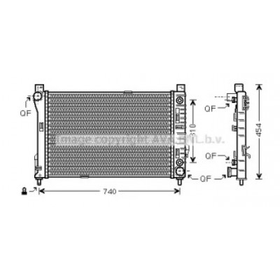 Радиатор, охлаждение двигателя MSA2464 AVA QUALITY COOLING - купить в магазине запчастей по Украине