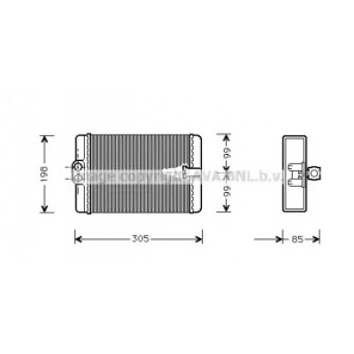 Теплообменник, отопление салона MSA6250 AVA QUALITY COOLING - купить в магазине запчастей по Украине