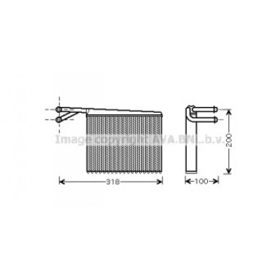 Теплообменник, отопление салона MSA6372 AVA QUALITY COOLING - купить в магазине запчастей по Украине