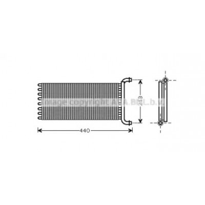 Теплообменник, отопление салона MSA6399 AVA QUALITY COOLING - купить в магазине запчастей по Украине