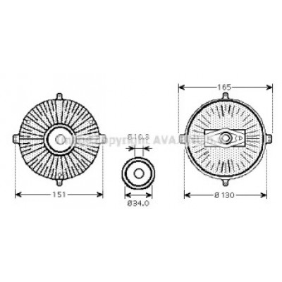 Сцепление, вентилятор радиатора MSC413 AVA QUALITY COOLING - купить в магазине запчастей по Украине