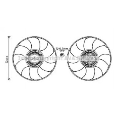 Вентилятор, охлаждение двигателя MSC603 AVA QUALITY COOLING - купить в магазине запчастей по Украине