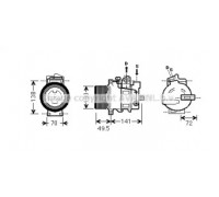Компрессор, кондиционер AVA QUALITY COOLING MSK476 MSK476 AVA QUALITY COOLING - купить в магазине запчастей по Украине