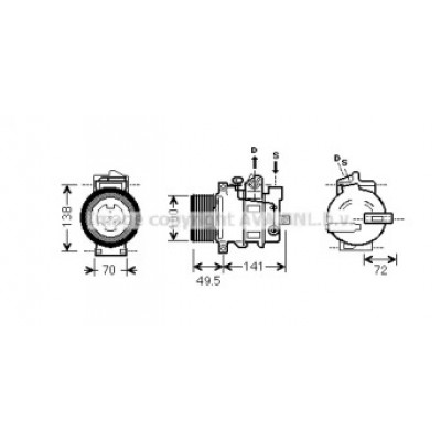 Компрессор, кондиционер MSK476 AVA QUALITY COOLING - купить в магазине запчастей по Украине