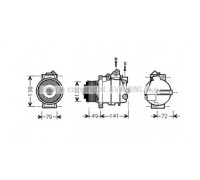 Компрессор, кондиционер AVA QUALITY COOLING MSK560 MSK560 AVA QUALITY COOLING - купить в магазине запчастей по Украине