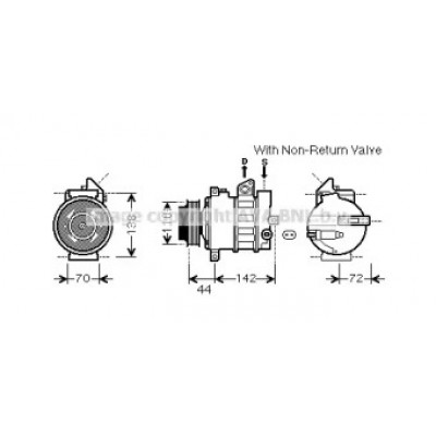 Компрессор, кондиционер MSK573 AVA QUALITY COOLING - купить в магазине запчастей по Украине