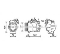 Компрессор, кондиционер AVA QUALITY COOLING MSK676 MSK676 AVA QUALITY COOLING - купить в магазине запчастей по Украине