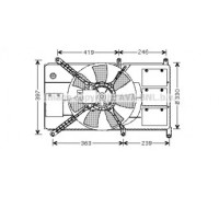 Вентилятор, охлаждение двигателя AVA QUALITY COOLING MT7522 MT7522 AVA QUALITY COOLING - купить в магазине запчастей по Украине