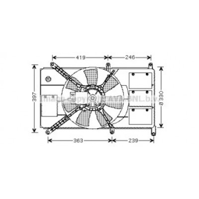 Вентилятор, охлаждение двигателя MT7522 AVA QUALITY COOLING - купить в магазине запчастей по Украине