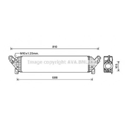 Интеркулер MZ4277 AVA QUALITY COOLING - купить в магазине запчастей по Украине