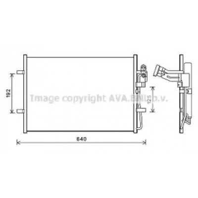 Конденсатор, кондиционер MZ5281D AVA QUALITY COOLING - купить в магазине запчастей по Украине
