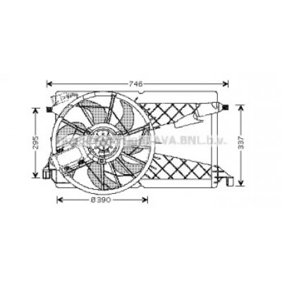 Вентилятор, охлаждение двигателя MZ7530 AVA QUALITY COOLING - купить в магазине запчастей по Украине