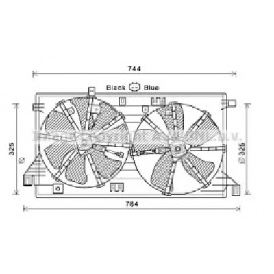 Вентилятор, охлаждение двигателя MZ7550 AVA QUALITY COOLING - купить в магазине запчастей по Украине