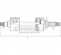 Приводной вал NIPPARTS N2810500 N2810500 NIPPARTS - купить в магазине запчастей по Украине