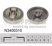 Тормозной барабан NIPPARTS N3400310 N3400310 NIPPARTS - купить в магазине запчастей по Украине