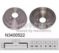 Тормозной барабан NIPPARTS N3400522 N3400522 NIPPARTS - купить в магазине запчастей по Украине