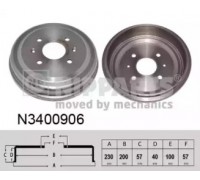 Тормозной барабан NIPPARTS N3400906 N3400906 NIPPARTS - купить в магазине запчастей по Украине