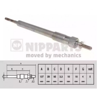 Свеча накаливания N5710508 NIPPARTS - купить в магазине запчастей по Украине