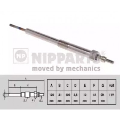 Свеча накаливания N5714003 NIPPARTS - купить в магазине запчастей по Украине