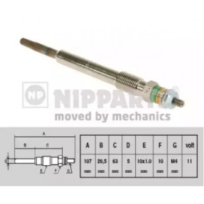 Свеча накаливания N5718002 NIPPARTS - купить в магазине запчастей по Украине
