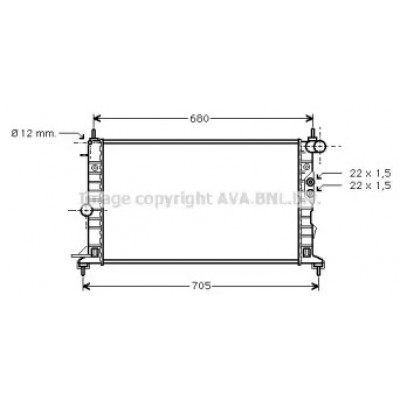 Радиатор, охлаждение двигателя OL2244 AVA QUALITY COOLING - купить в магазине запчастей по Украине