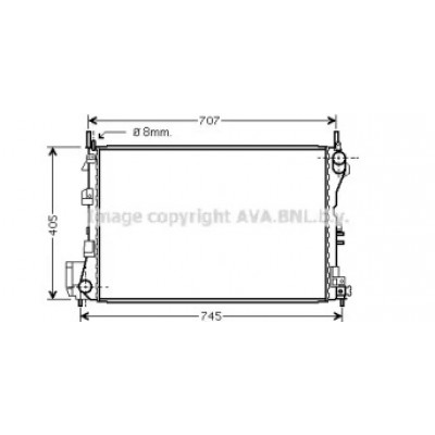 Радиатор, охлаждение двигателя OL2340 AVA QUALITY COOLING - купить в магазине запчастей по Украине