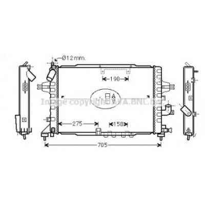 Радиатор, охлаждение двигателя OL2365 AVA QUALITY COOLING - купить в магазине запчастей по Украине