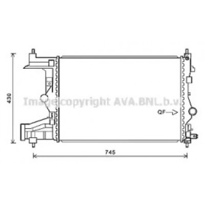 Радиатор, охлаждение двигателя OL2487 AVA QUALITY COOLING - купить в магазине запчастей по Украине