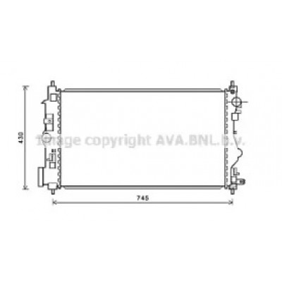 Радиатор, охлаждение двигателя OL2599 AVA QUALITY COOLING - купить в магазине запчастей по Украине