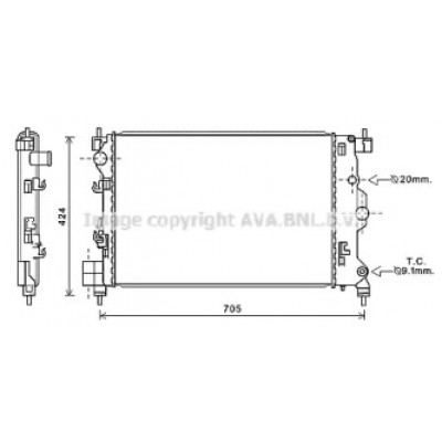 Радиатор, охлаждение двигателя OL2666 AVA QUALITY COOLING - купить в магазине запчастей по Украине