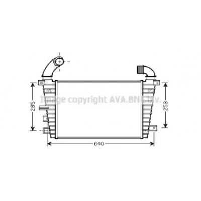 Интеркулер OL4585 AVA QUALITY COOLING - купить в магазине запчастей по Украине