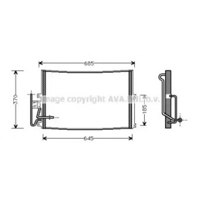 Конденсатор, кондиционер OL5274 AVA QUALITY COOLING - купить в магазине запчастей по Украине