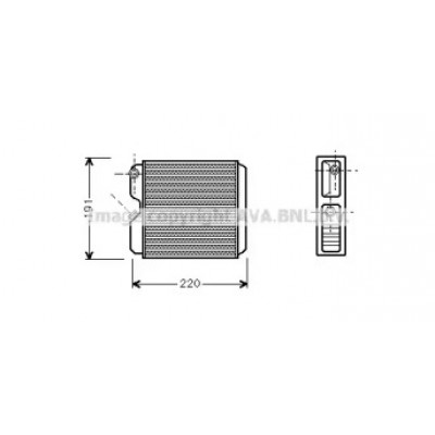 Теплообменник, отопление салона OL6240 AVA QUALITY COOLING - купить в магазине запчастей по Украине